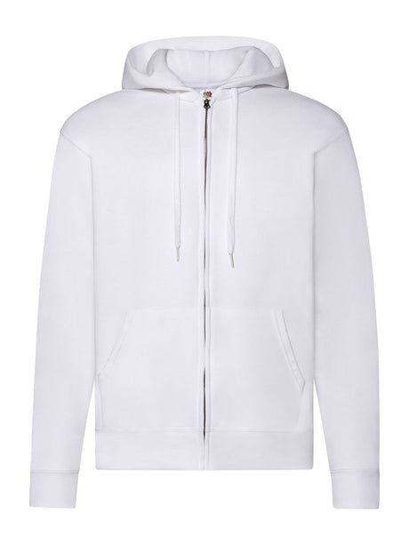 FELPA CLASSIC HOODED SWEAT JACKET - FRUIT OF THE LOOMBianco