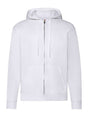 FELPA CLASSIC HOODED SWEAT JACKET - FRUIT OF THE LOOMBianco