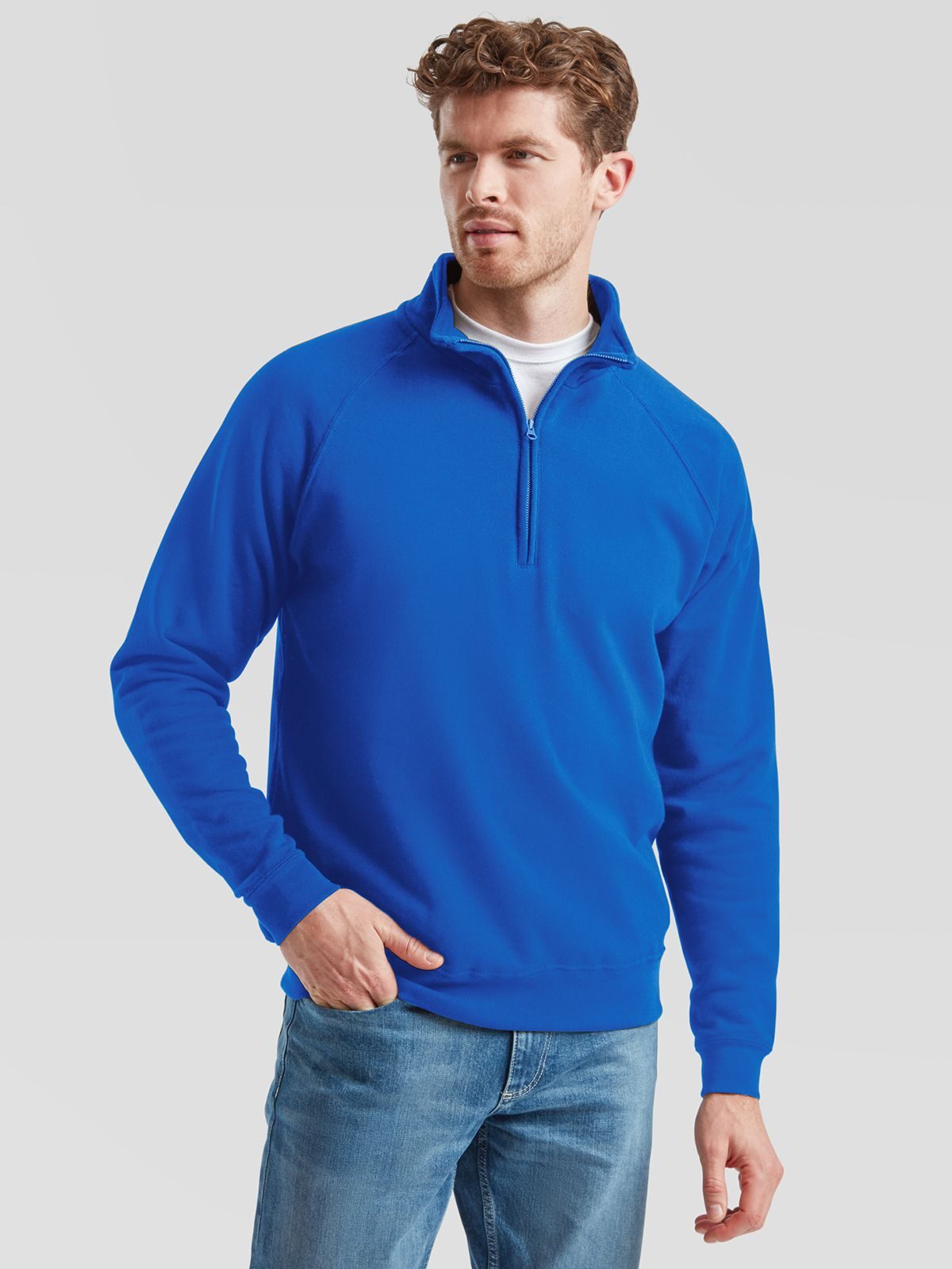 FELPA CLASSIC ZIP NECK SWEAT - FRUIT OF THE LOOM fronte