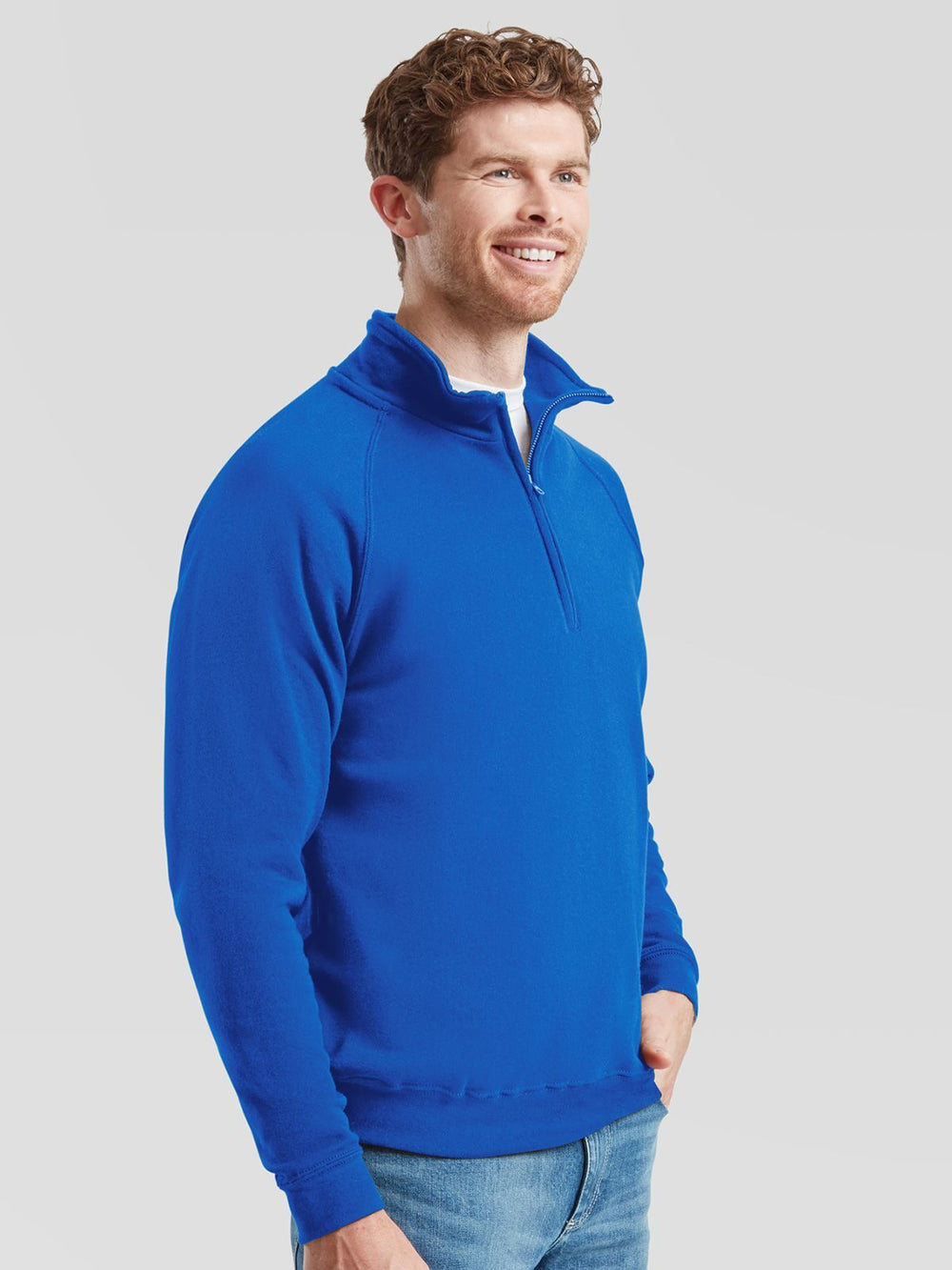 FELPA CLASSIC ZIP NECK SWEAT - FRUIT OF THE LOOM laterale