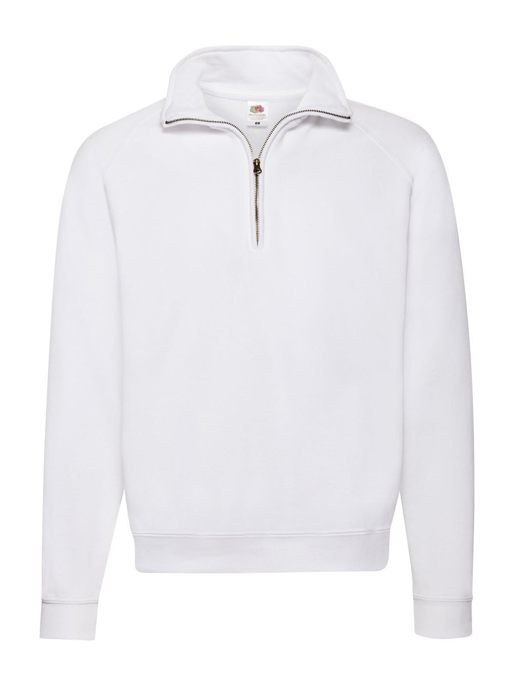 FELPA CLASSIC ZIP NECK SWEAT - FRUIT OF THE LOOMBianco