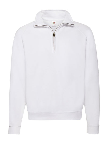 FELPA CLASSIC ZIP NECK SWEAT - FRUIT OF THE LOOMBianco