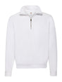 FELPA CLASSIC ZIP NECK SWEAT - FRUIT OF THE LOOMBianco
