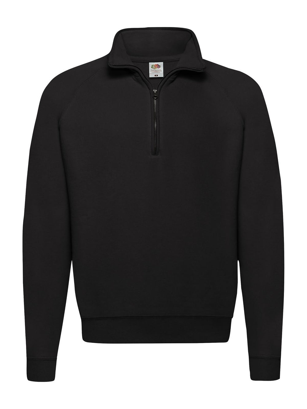 FELPA CLASSIC ZIP NECK SWEAT - FRUIT OF THE LOOMNero