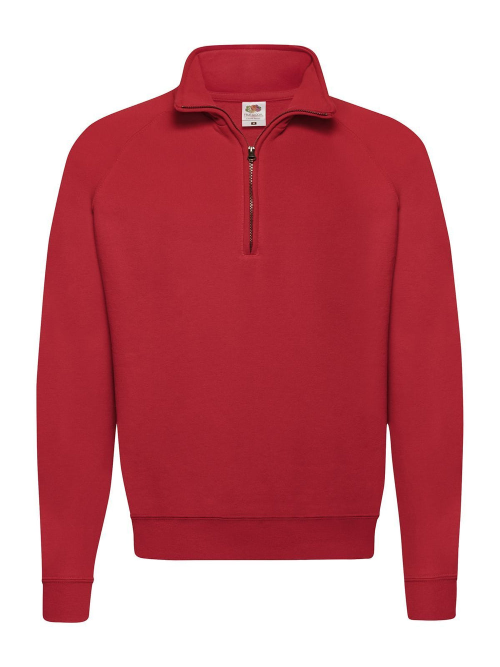 FELPA CLASSIC ZIP NECK SWEAT - FRUIT OF THE LOOMRosso