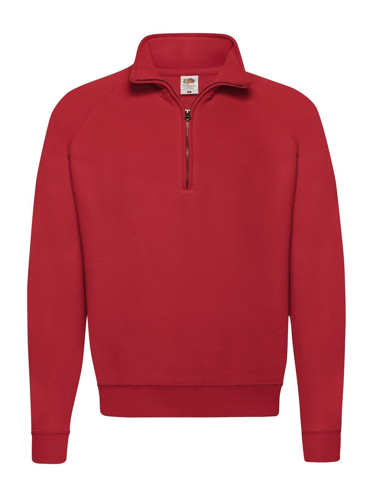 FELPA CLASSIC ZIP NECK SWEAT - FRUIT OF THE LOOMRosso