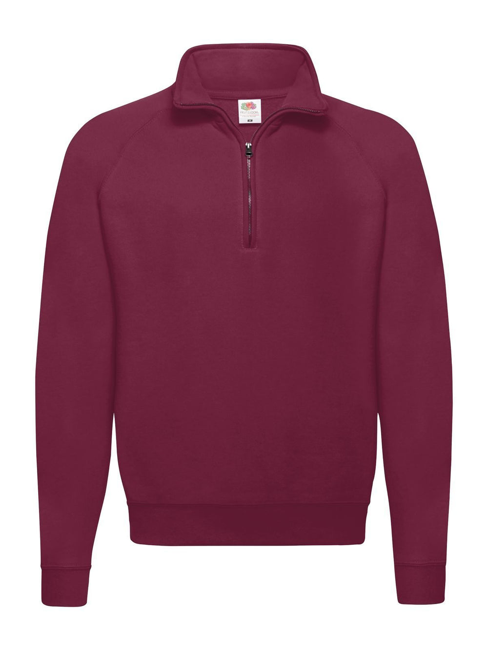 FELPA CLASSIC ZIP NECK SWEAT - FRUIT OF THE LOOMBordeaux