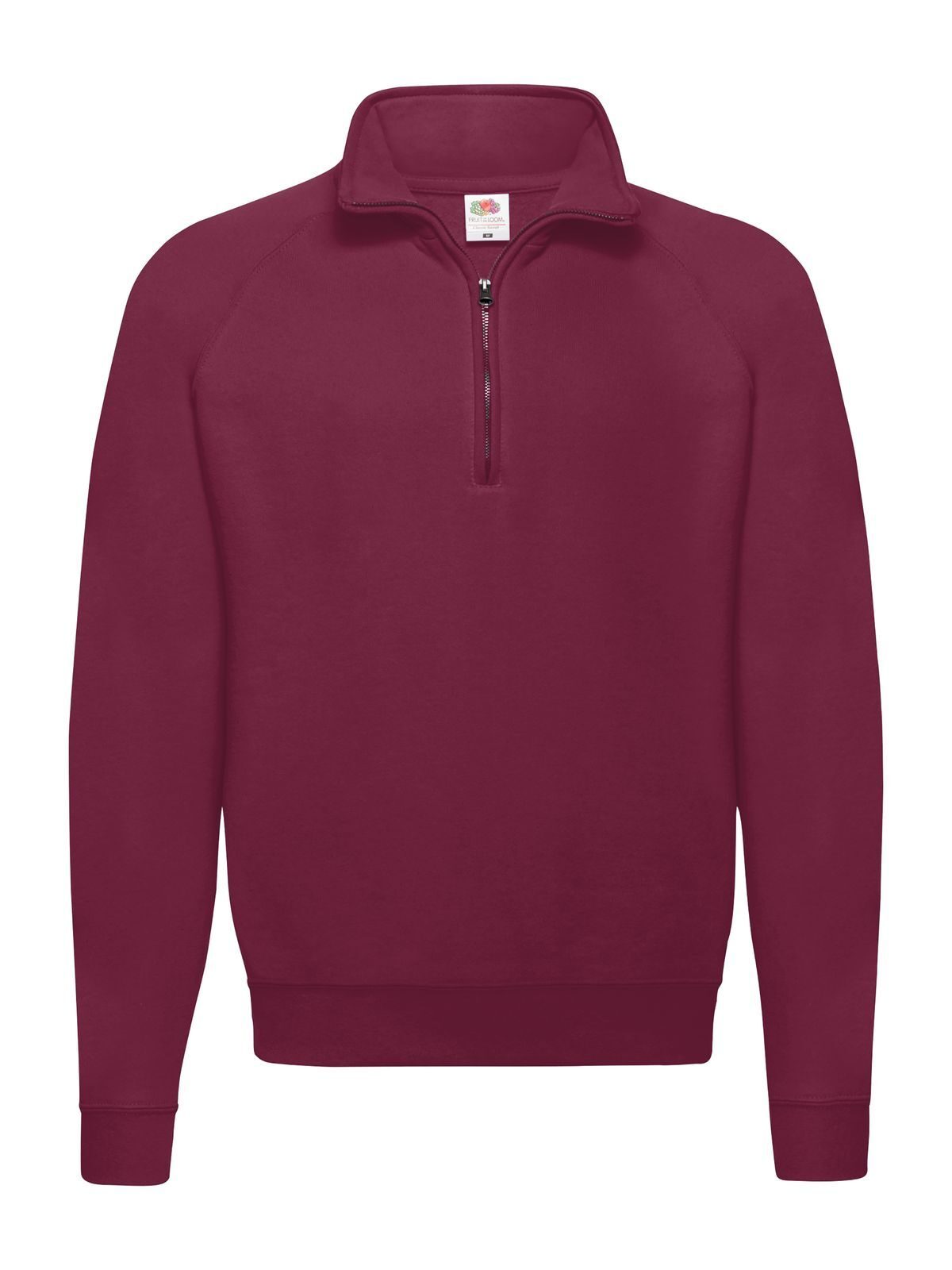 FELPA CLASSIC ZIP NECK SWEAT - FRUIT OF THE LOOMBordeaux
