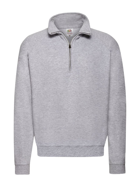 FELPA CLASSIC ZIP NECK SWEAT - FRUIT OF THE LOOMGrigio Melange