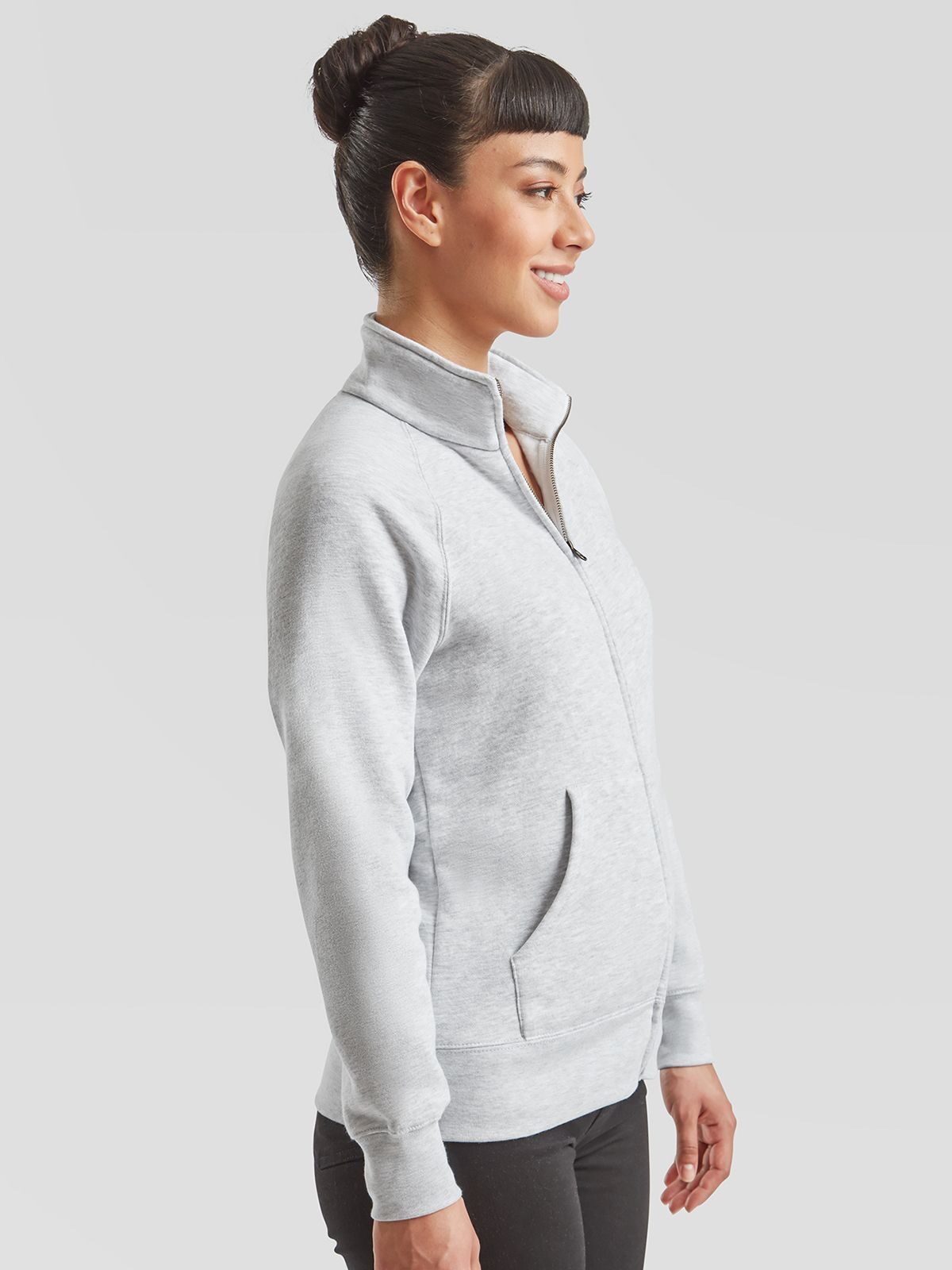 FELPA LADIES PREMIUM SWEAT JACKET - FRUIT OF THE LOOM laterale