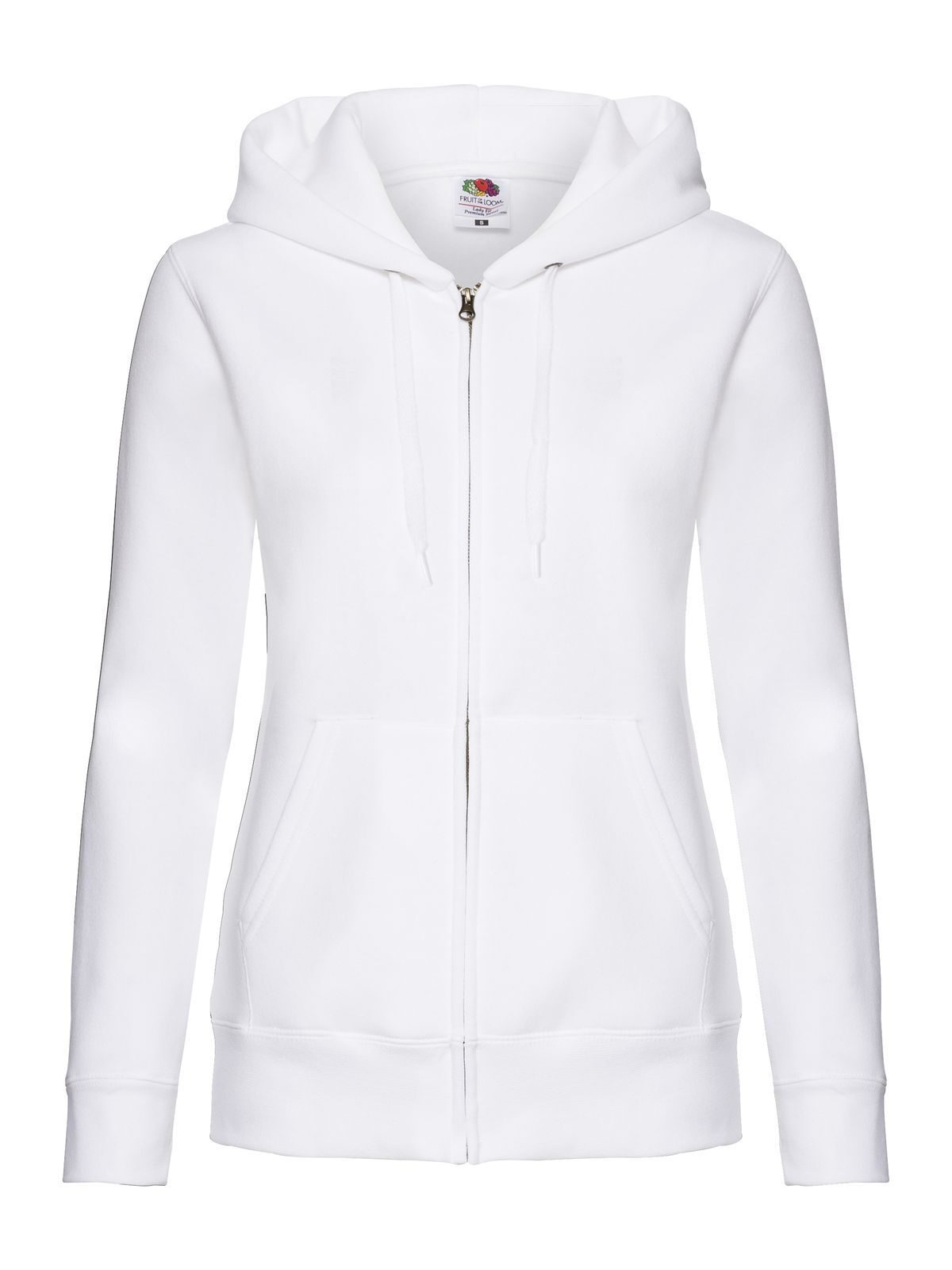 FELPA LADIES PREMIUM HOODED SWEAT JACKET - FRUIT OF THE LOOMBianco