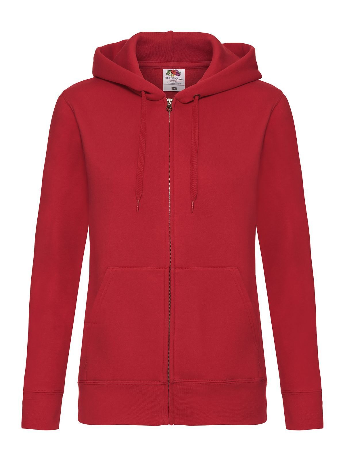 FELPA LADIES PREMIUM HOODED SWEAT JACKET - FRUIT OF THE LOOMRosso