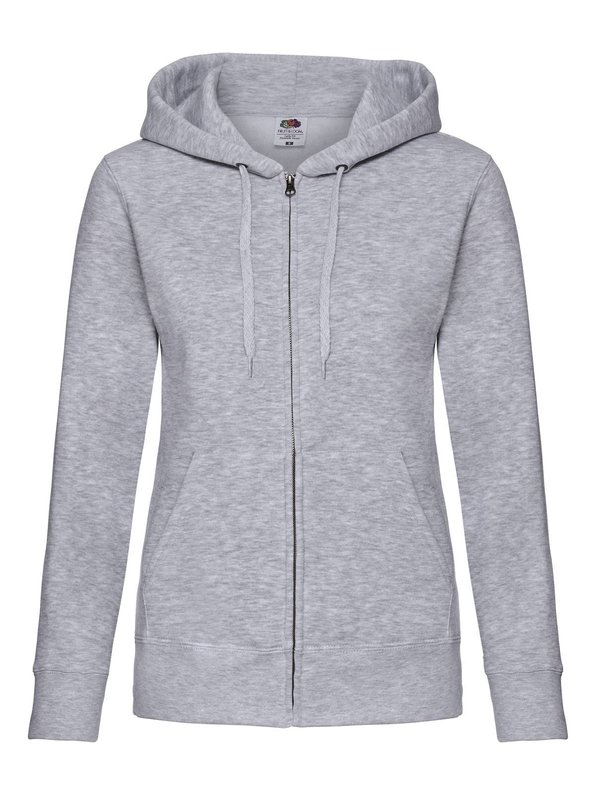 FELPA LADIES PREMIUM HOODED SWEAT JACKET - FRUIT OF THE LOOMGrigio Melange