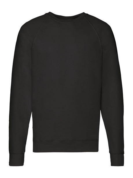 FELPA LIGHTWEIGHT RAGLAN SWEAT - FRUIT OF THE LOOMNero