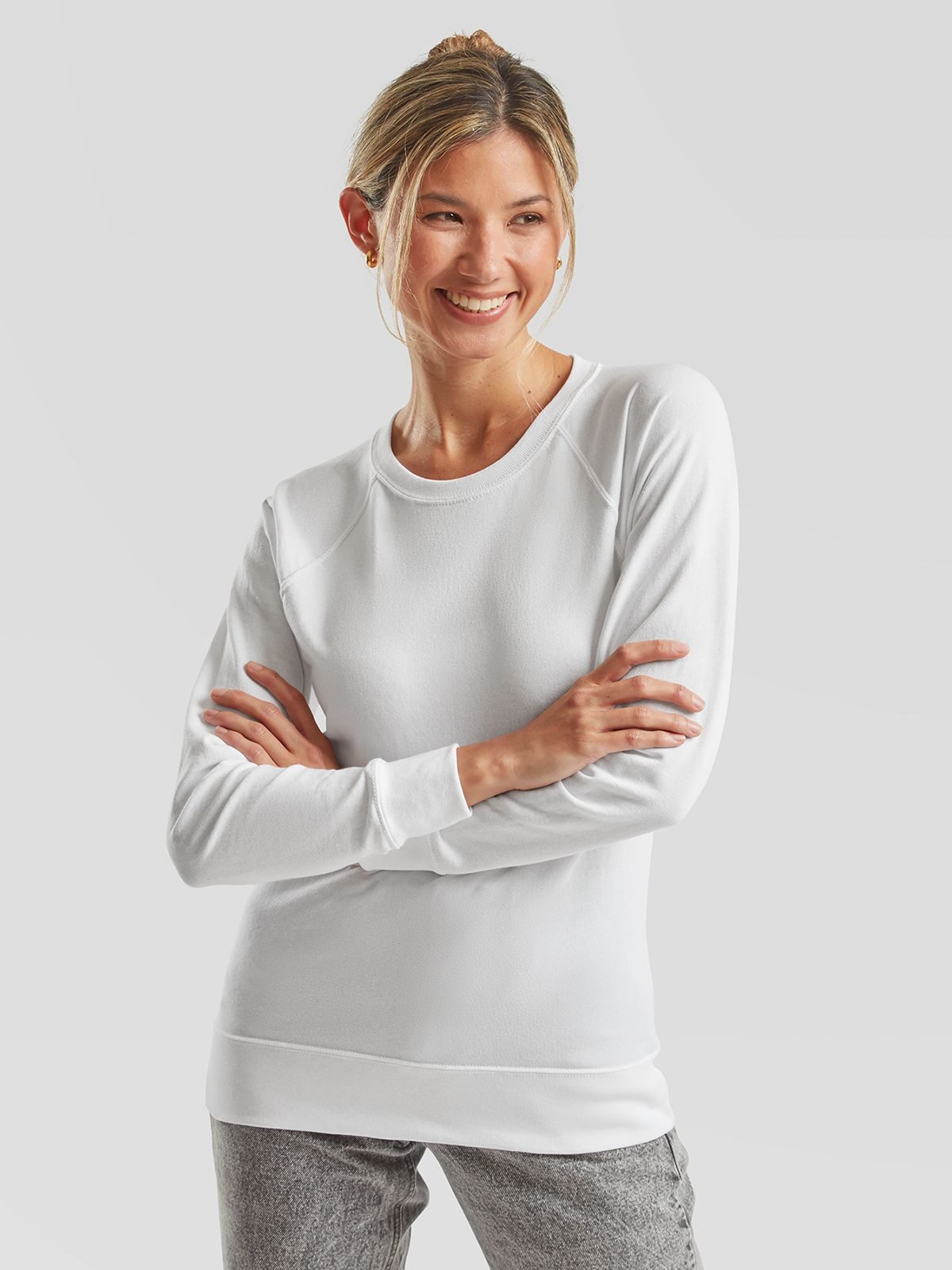 FELPA LADIES LIGHTWEIGHT RAGLAN SWEAT - FRUIT OF THE LOOM fronte