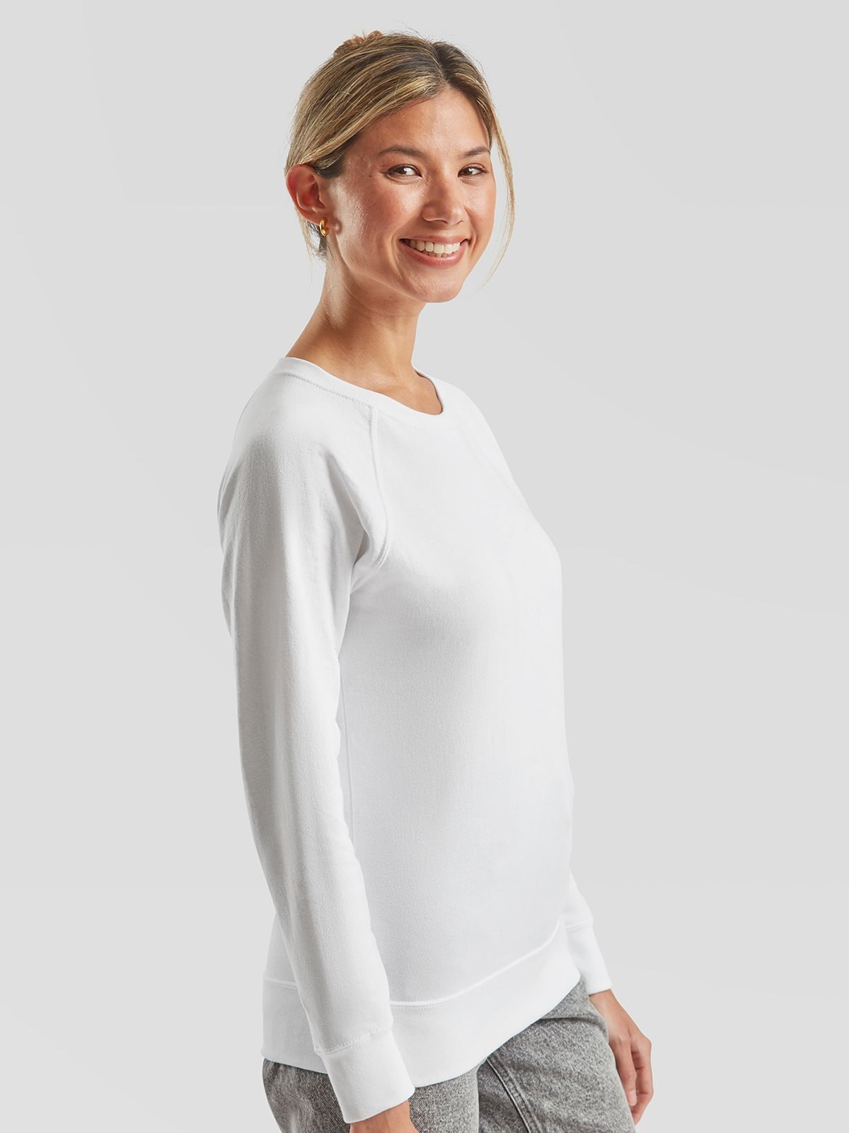 FELPA LADIES LIGHTWEIGHT RAGLAN SWEAT - FRUIT OF THE LOOM laterale