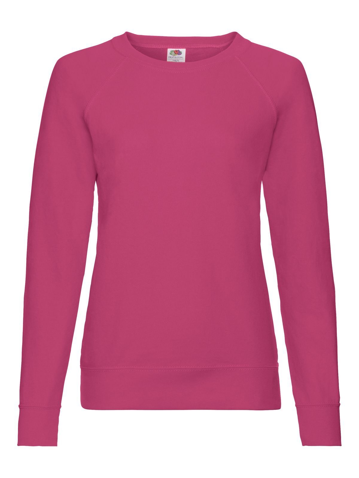 FELPA LADIES LIGHTWEIGHT RAGLAN SWEAT - FRUIT OF THE LOOMFucsia
