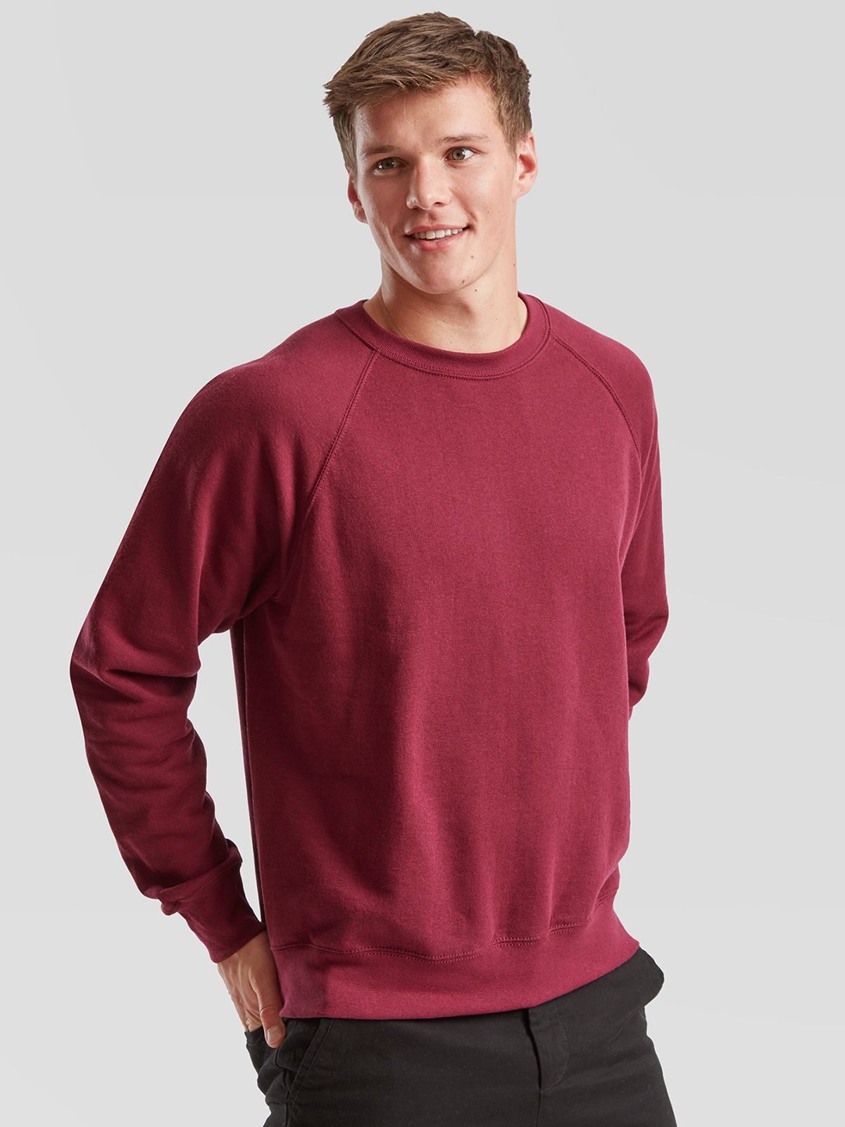 FELPA CLASSIC RAGLAN SWEAT - FRUIT OF THE LOOM laterale
