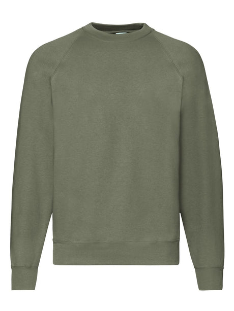 FELPA CLASSIC RAGLAN SWEAT - FRUIT OF THE LOOMVerde Oliva