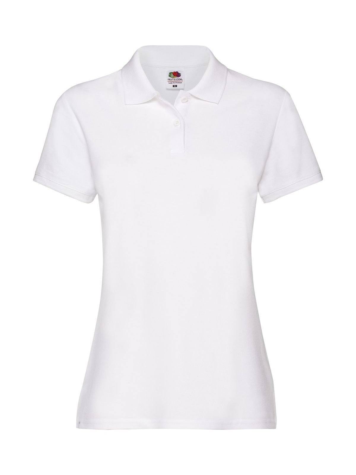 LADIES PREMIUM POLO - FRUIT OF THE LOOMBianco