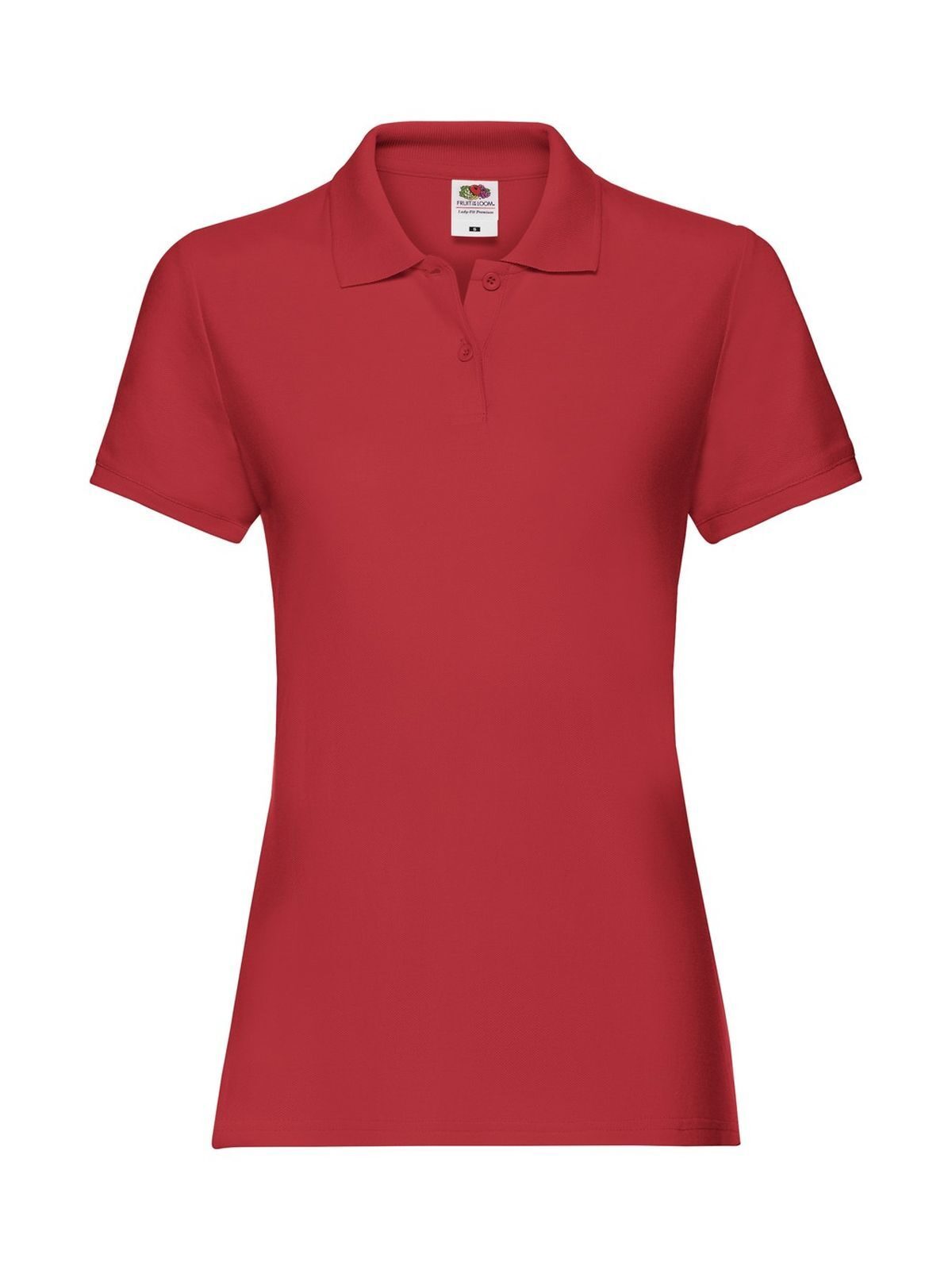LADIES PREMIUM POLO - FRUIT OF THE LOOMRosso