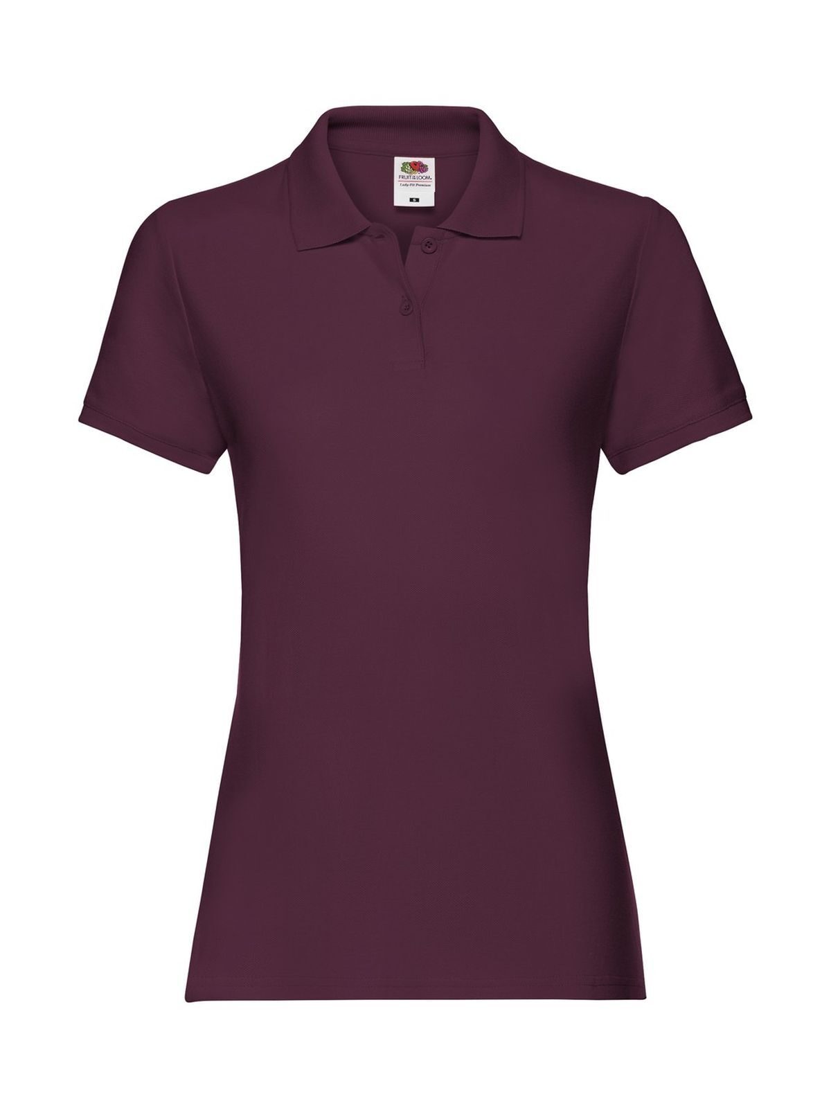 LADIES PREMIUM POLO - FRUIT OF THE LOOMBordeaux