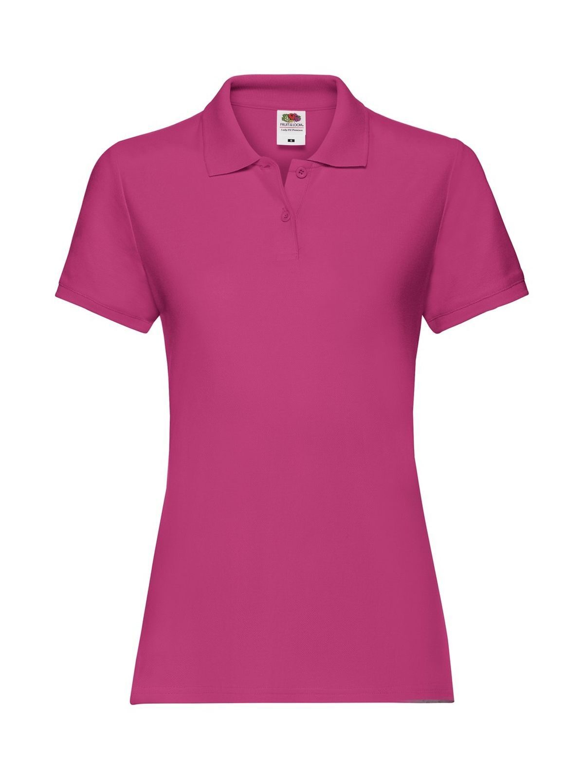 LADIES PREMIUM POLO - FRUIT OF THE LOOMFucsia