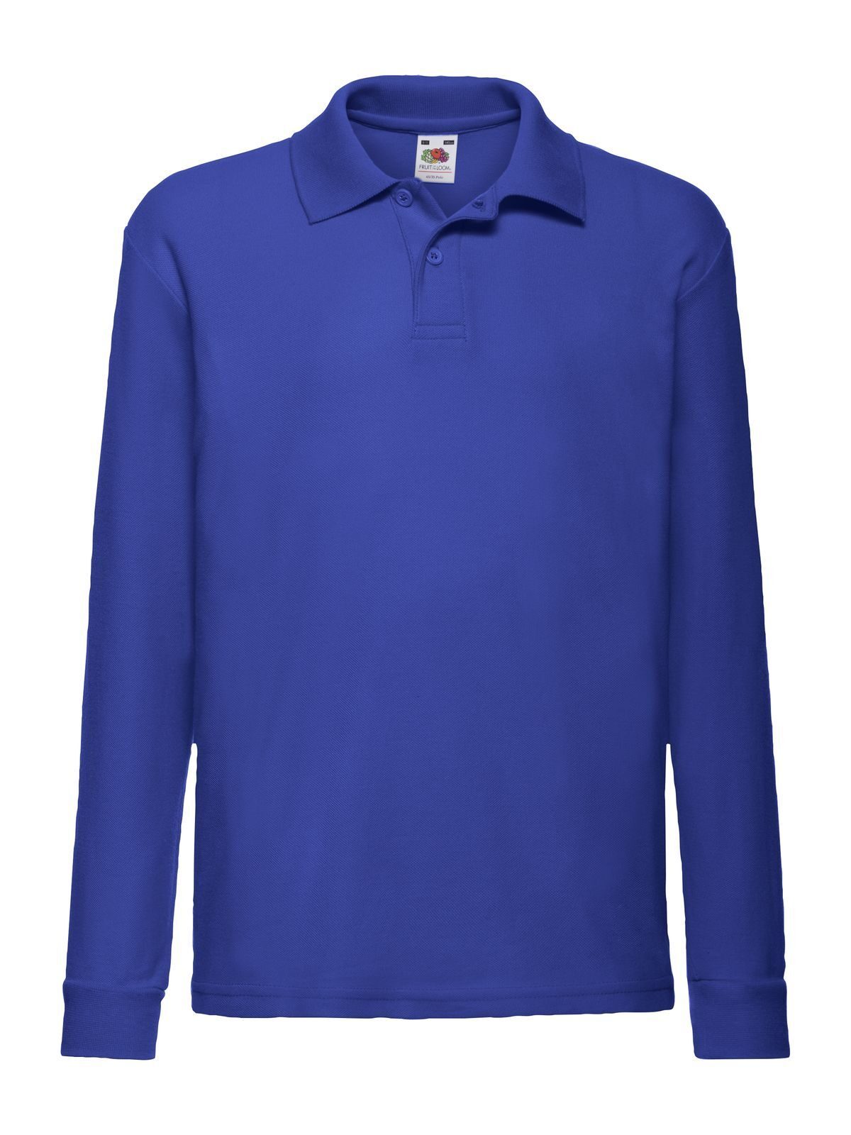 KIDS 65/35 LONG SLEEVE POLO - FRUIT OF THE LOOMRoyal Blu