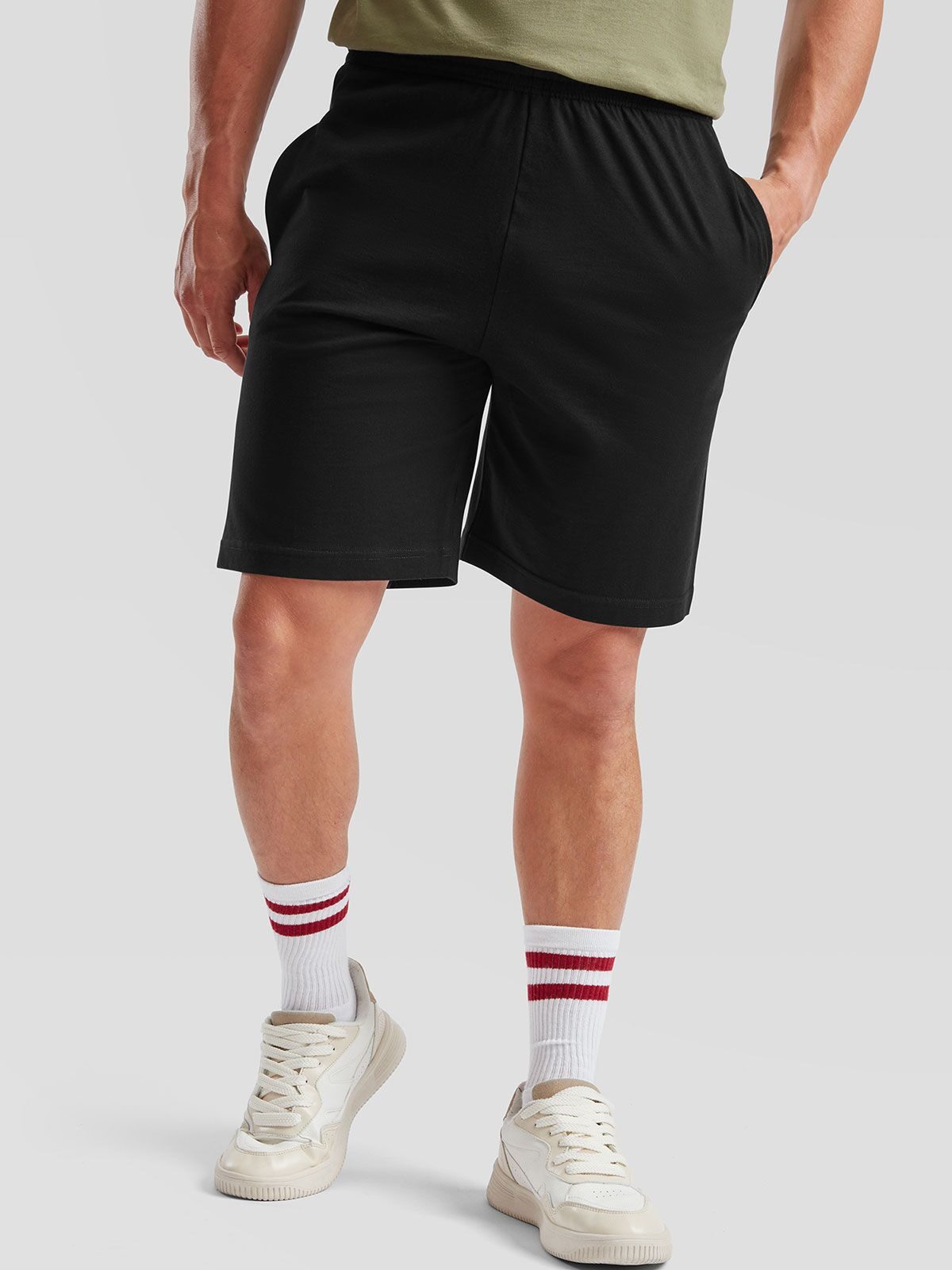 PANTALONCINI ICONIC 195 JERSEY SHORTS - FRUIT OF THE LOOM fronte
