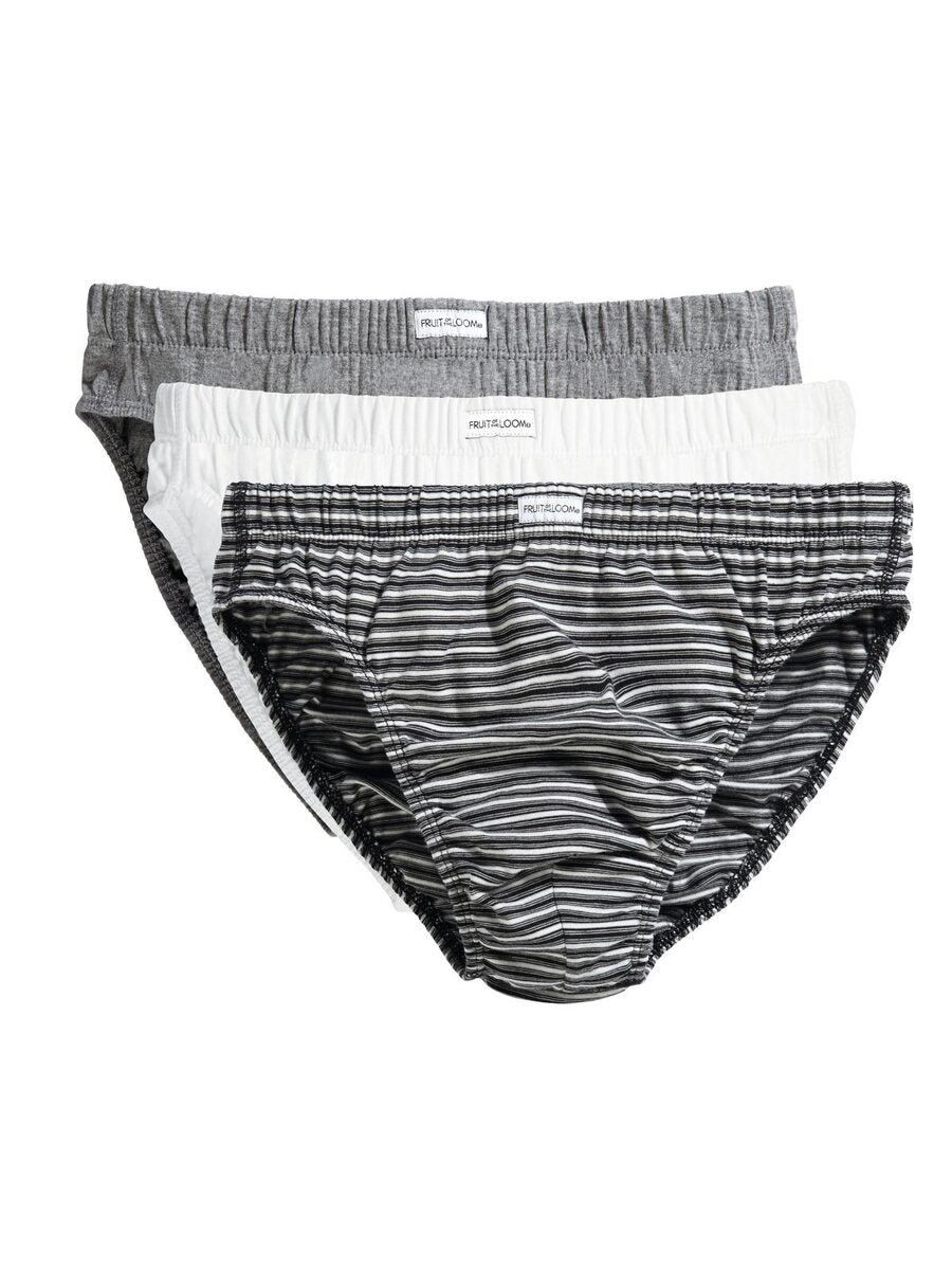 CLASSIC SLIP 3 PACK - FRUIT OF THE LOOMNero melange-Bianco