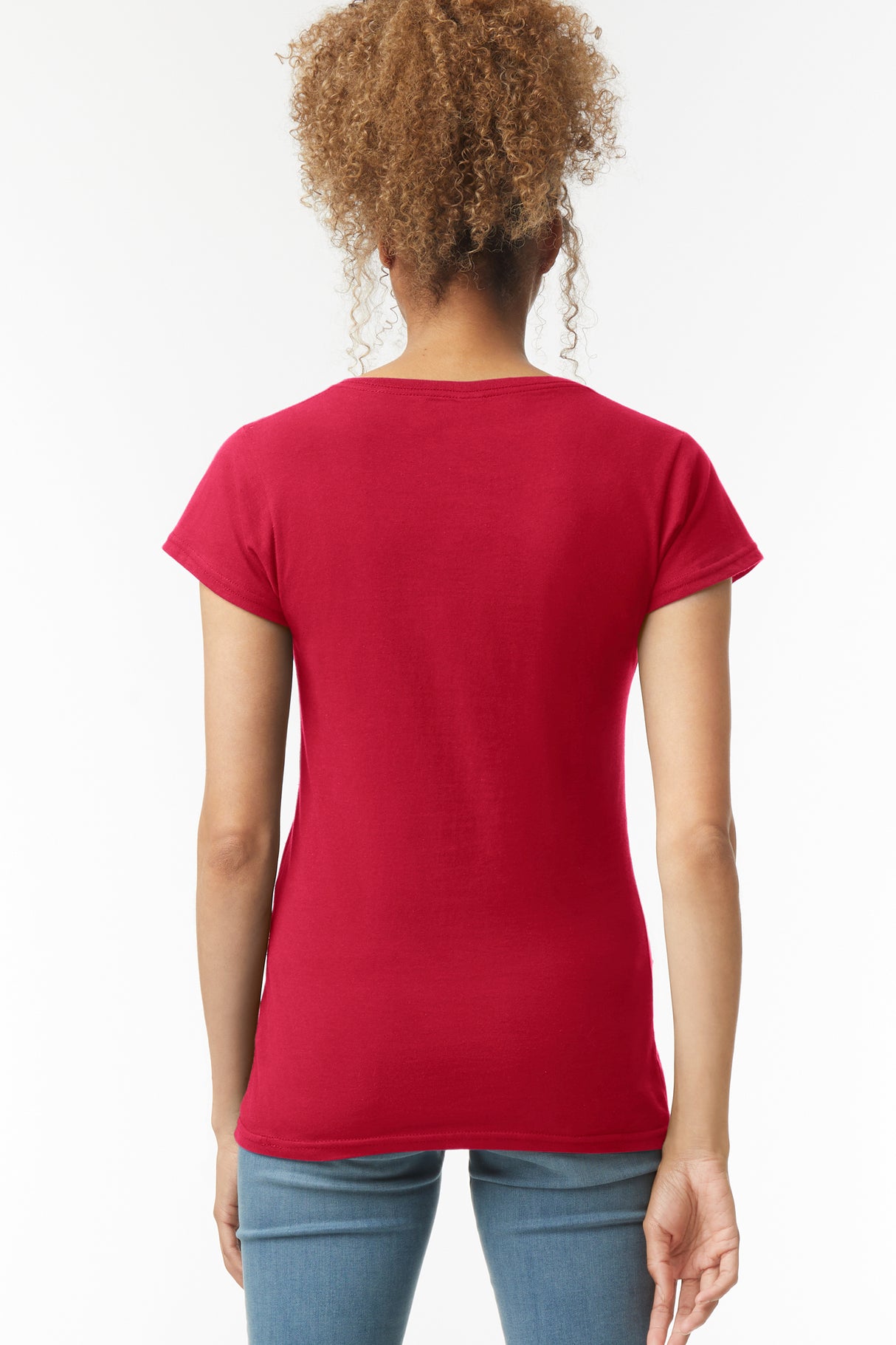 T-SHIRT DONNA V-NECK SOFTSTYLE - GILDAN