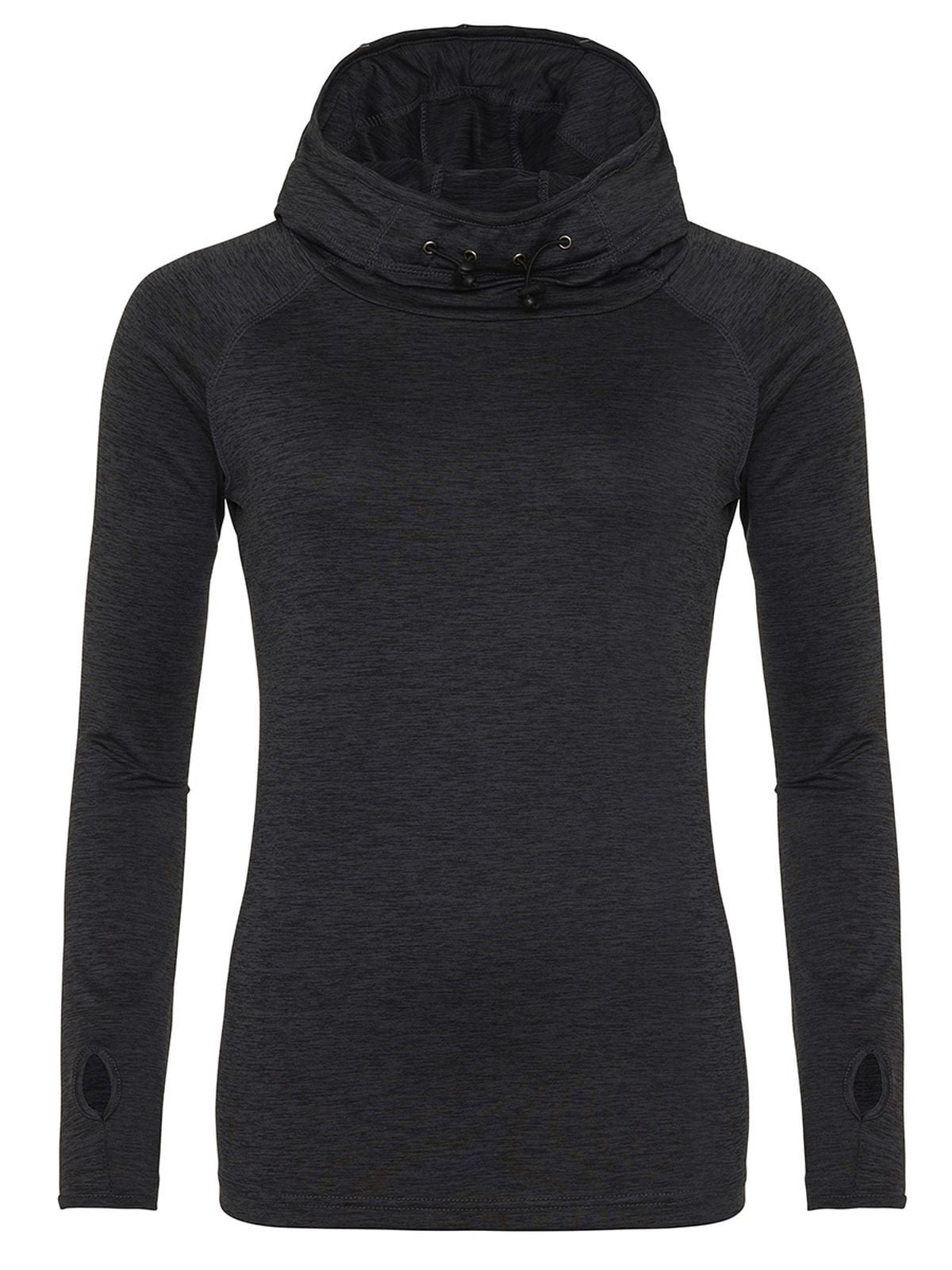 MAGLIA SPORTIVA GIRLIE COOL COWL NECK TOP - AWDIS JUST COOLNero Melange Ardesia