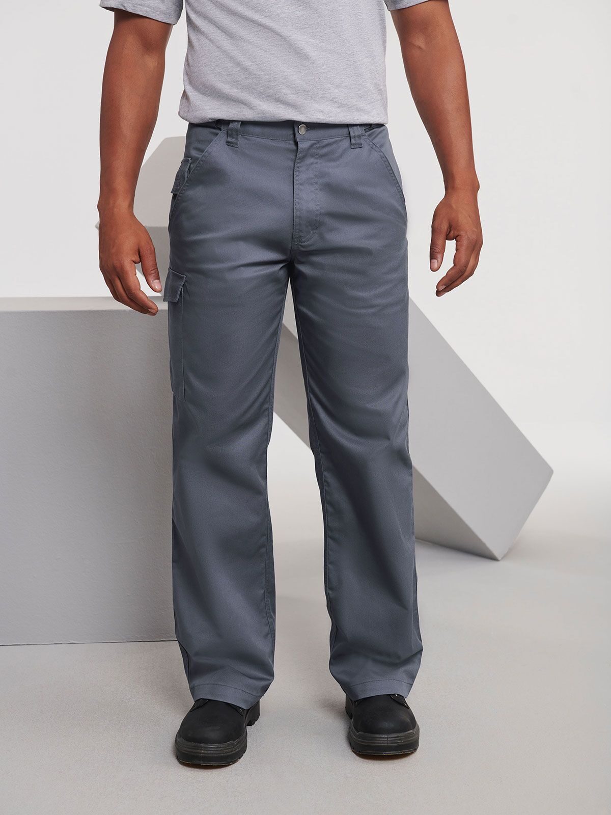 PANTALONI DA LAVORO TWILL POLIESTERE/COTONE - RUSSELL EUROPE fronte