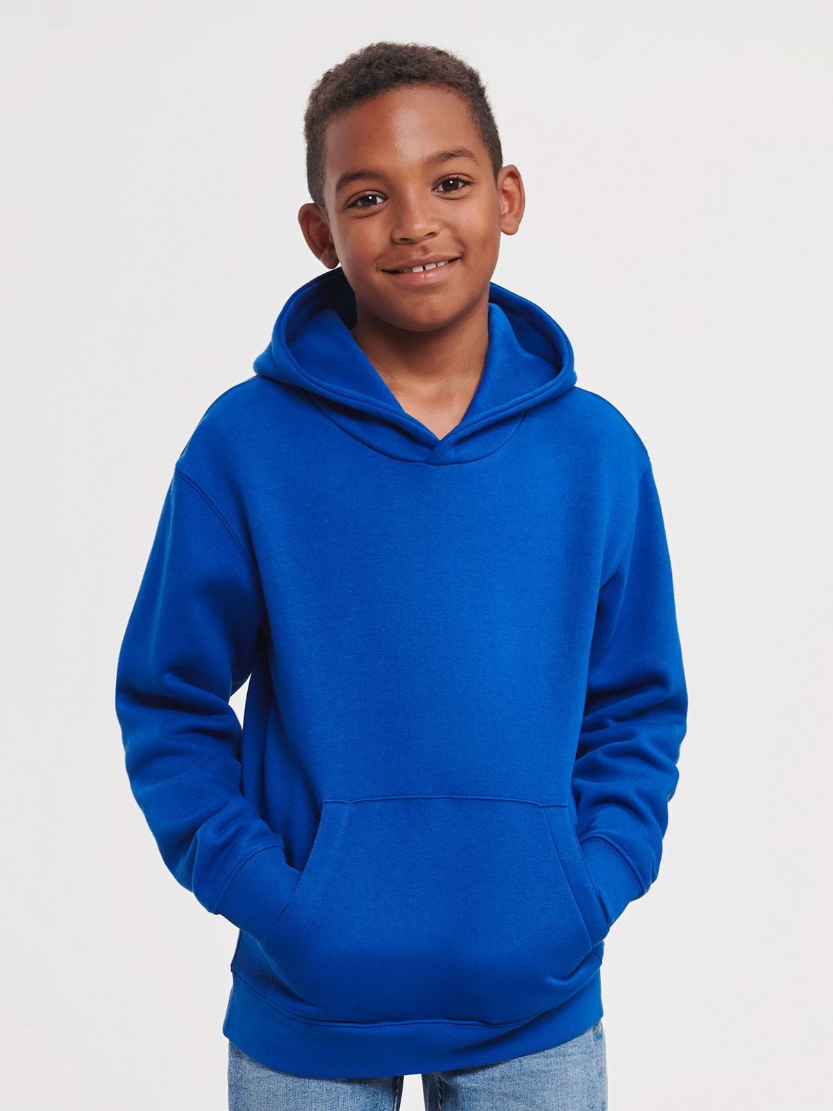 FELPA AUTHENTIC CON CAPPUCCIO BAMBINI - RUSSELL EUROPE laterale