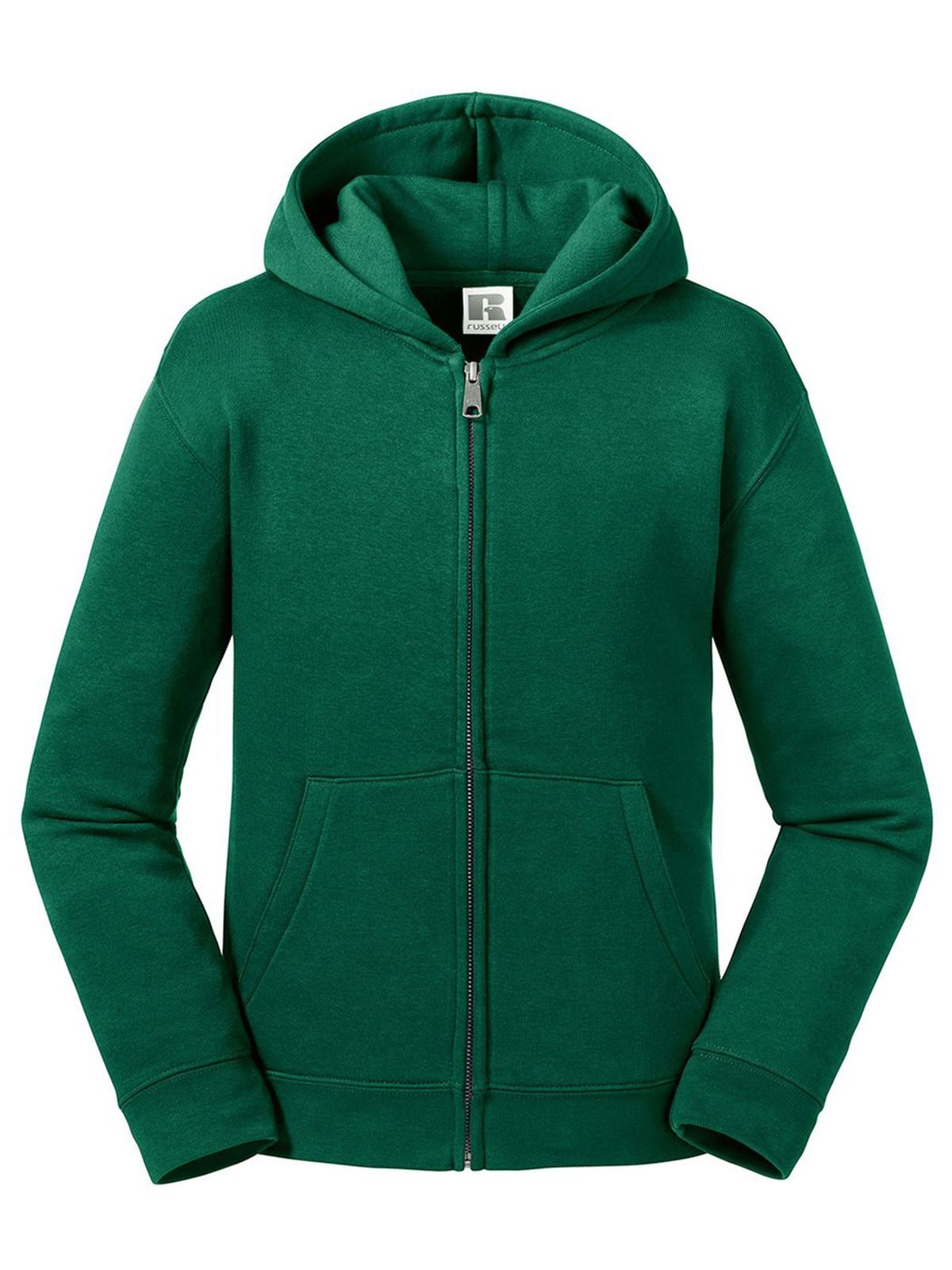 FELPA AUTHENTIC CON ZIP E CAPPUCCIO BAMBINI - RUSSELL EUROPEVerde Bottiglia