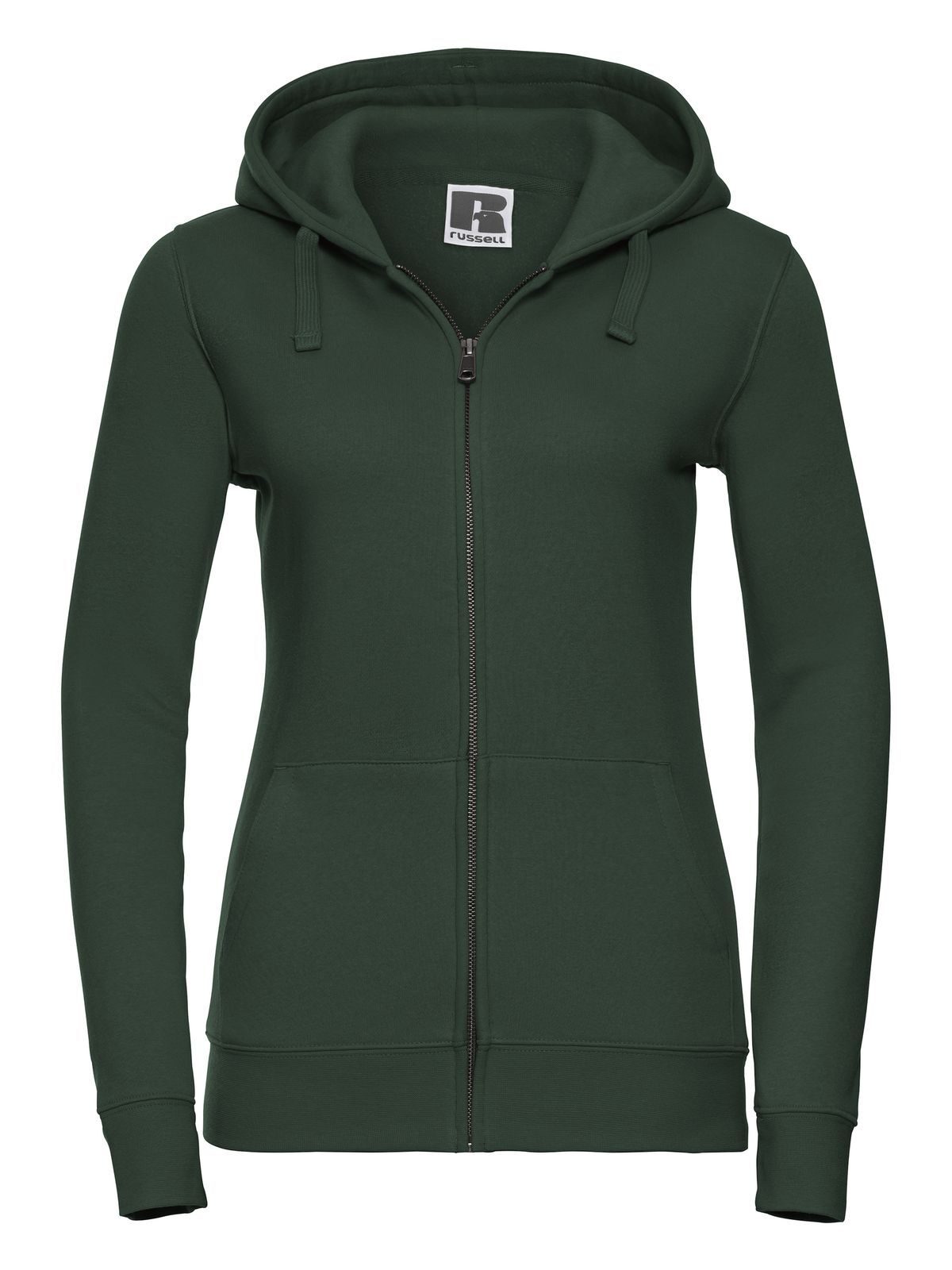 FELPA AUTHENTIC CON ZIP E CAPPUCCIO DONNA - RUSSELL EUROPEVerde Bottiglia