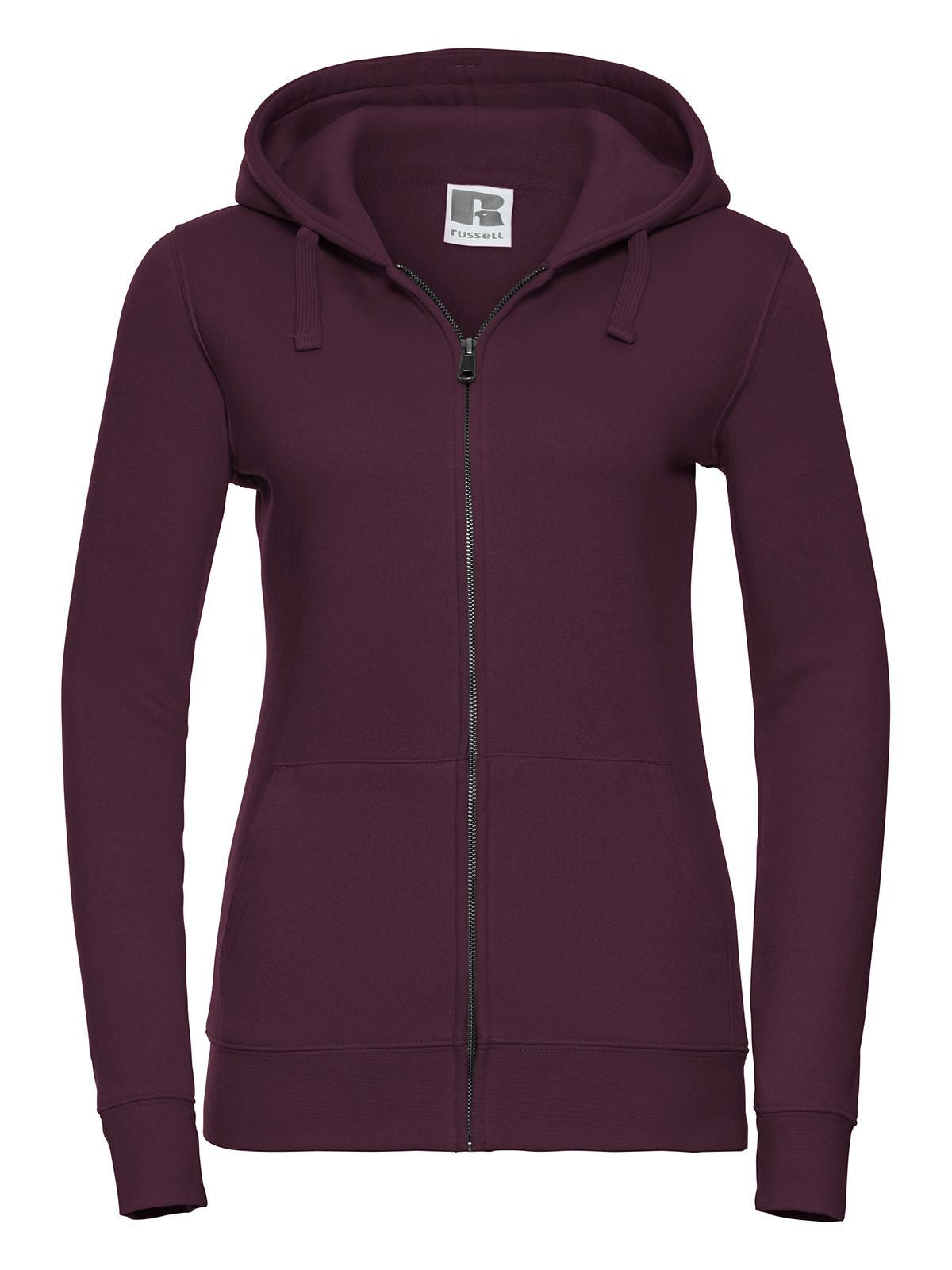 FELPA AUTHENTIC CON ZIP E CAPPUCCIO DONNA - RUSSELL EUROPEBordeaux