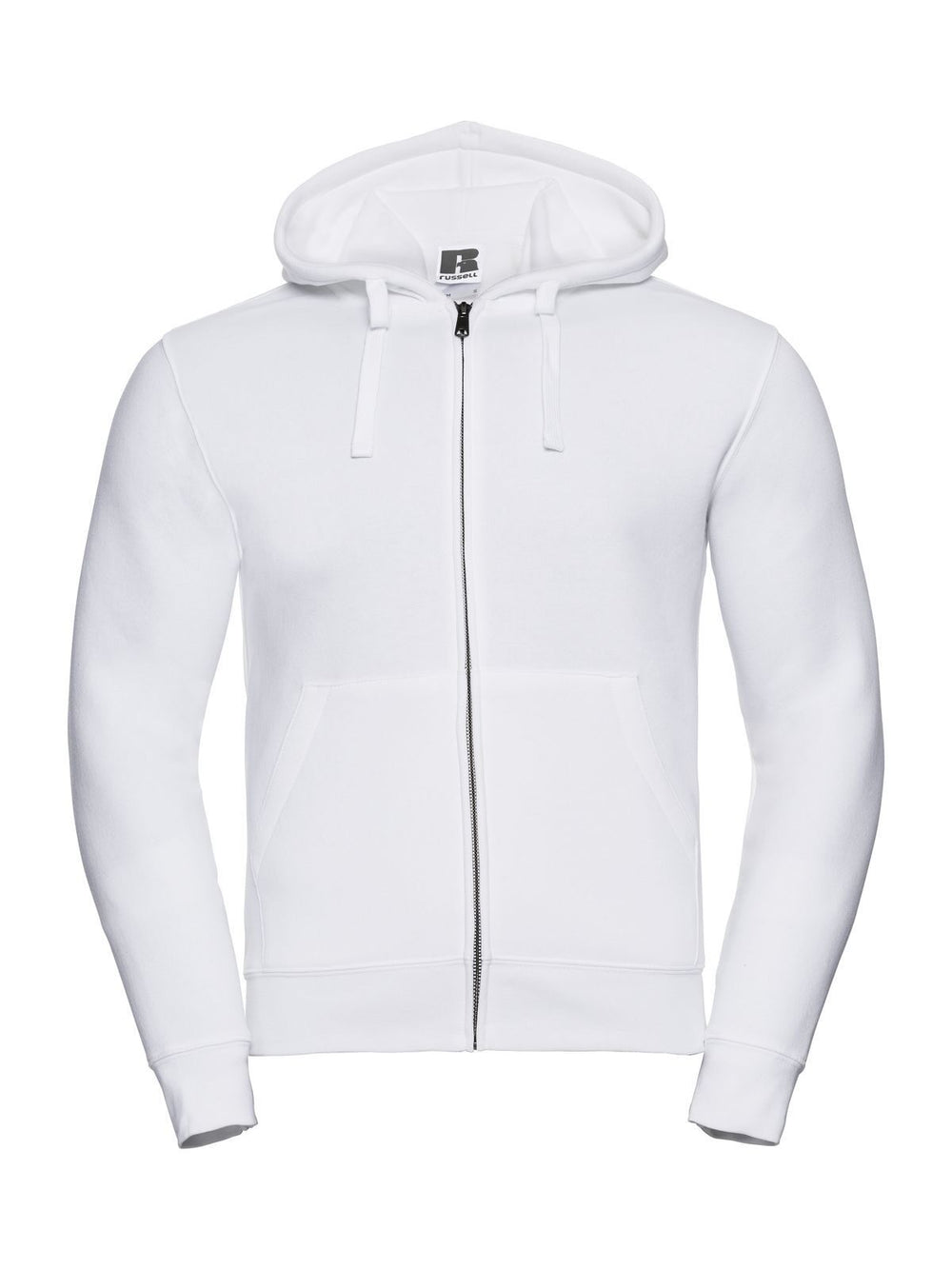 FELPA AUTHENTIC CON ZIP E CAPPUCCIO UOMO - RUSSELL EUROPEBianco