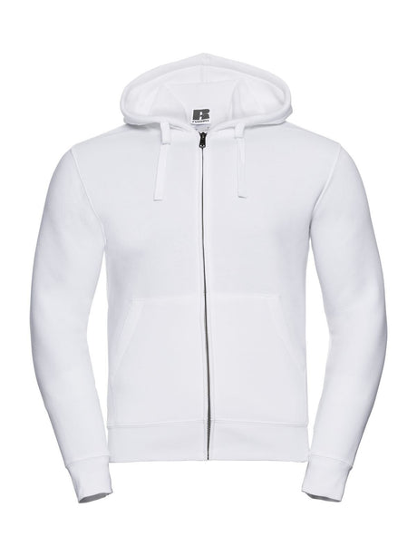 FELPA AUTHENTIC CON ZIP E CAPPUCCIO UOMO - RUSSELL EUROPEBianco