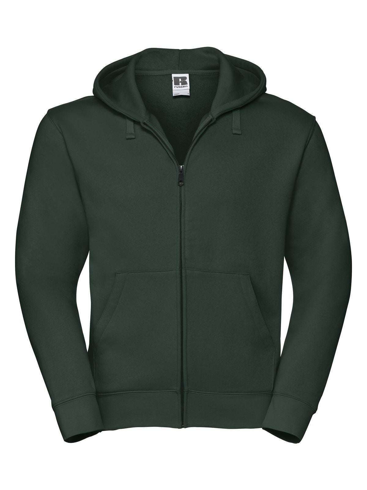 FELPA AUTHENTIC CON ZIP E CAPPUCCIO UOMO - RUSSELL EUROPEVerde Bottiglia