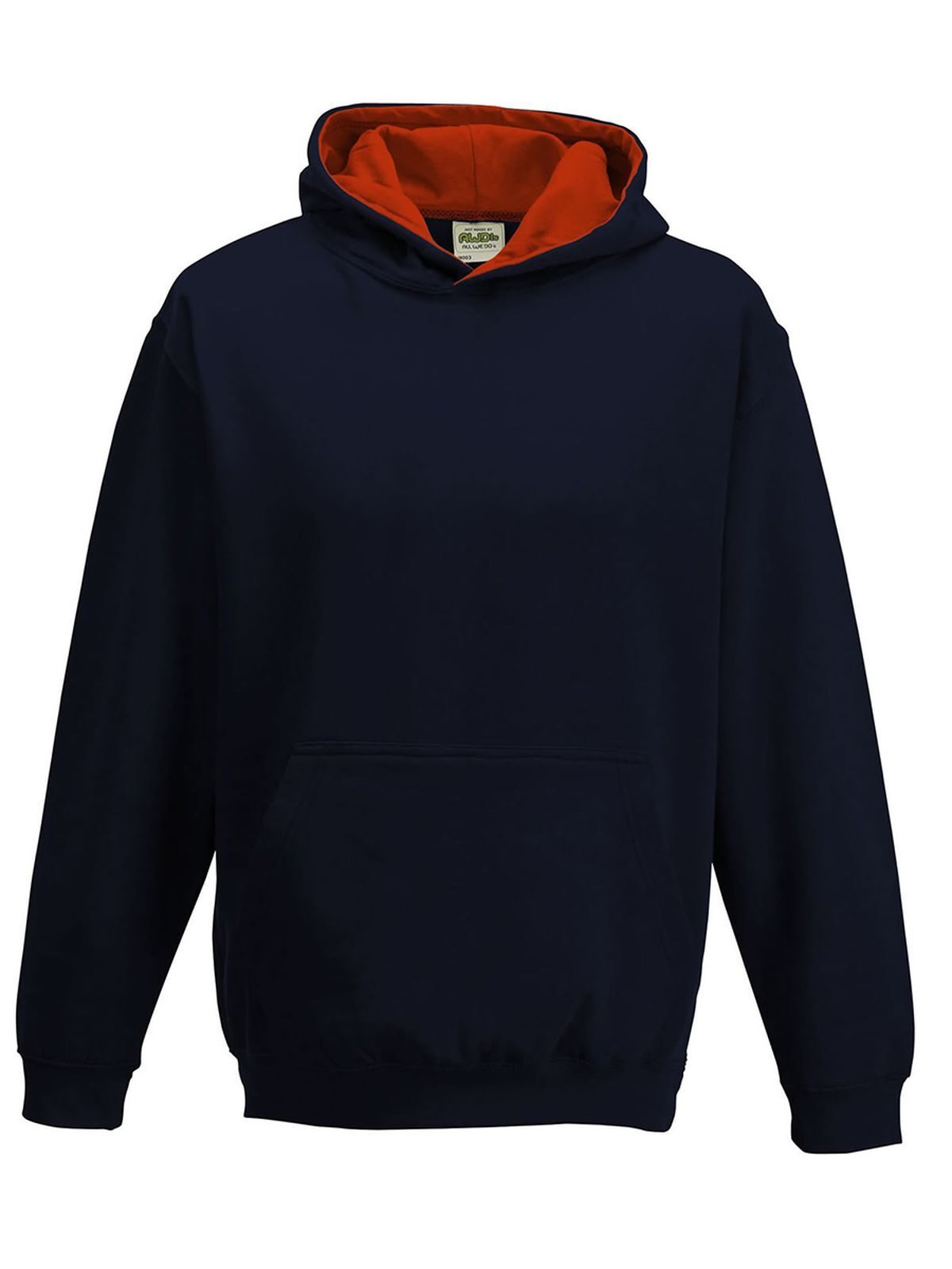 FELPA CON CAPPUCCIO KIDS VARSITY HOODIE - AWDIS JUST HOODSBlu Navy Francese-Rosso Fuoco