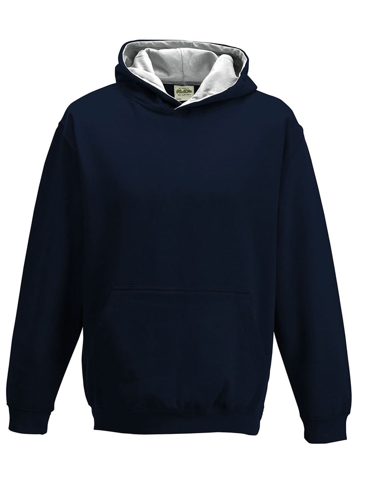 FELPA CON CAPPUCCIO KIDS VARSITY HOODIE - AWDIS JUST HOODSBlu Navy Francese-Grigio Melange