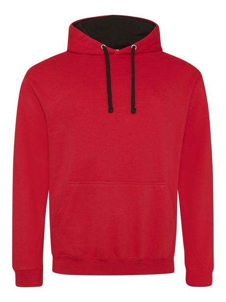 FELPA UNISEX VARSITY HOODIE - AWDIS JUST HOODSRosso Fuoco-Nero Jet
