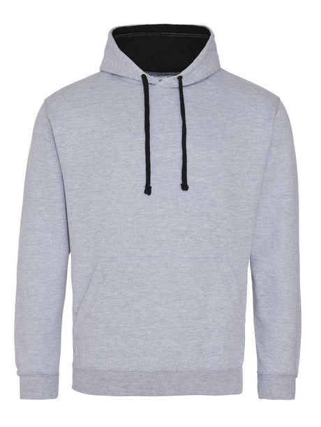 FELPA UNISEX VARSITY HOODIE - AWDIS JUST HOODSGrigio Melange-Nero Jet