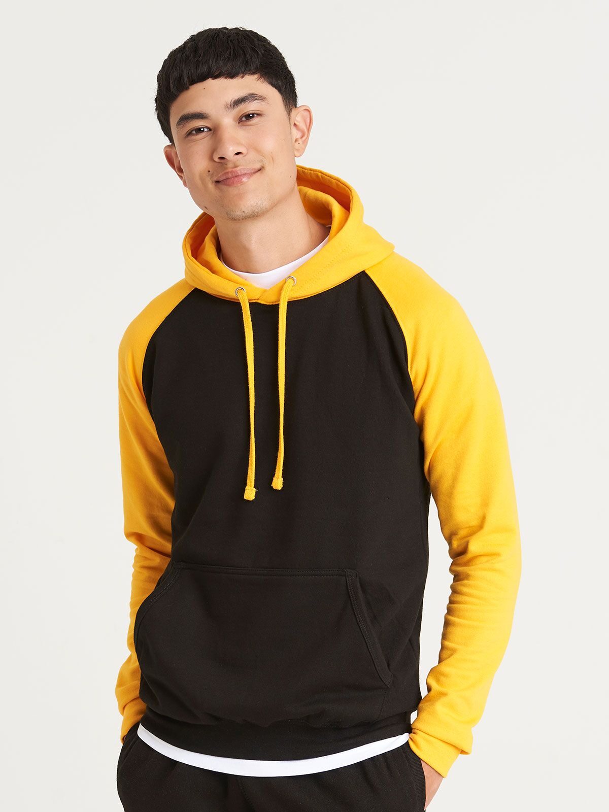 FELPA CON CAPPUCCIO BASEBALL HOODIE - AWDIS JUST HOODS fronte