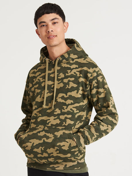 FELPA CON CAPPUCCIO CAMO HOODIE - AWDIS JUST HOODS fronte