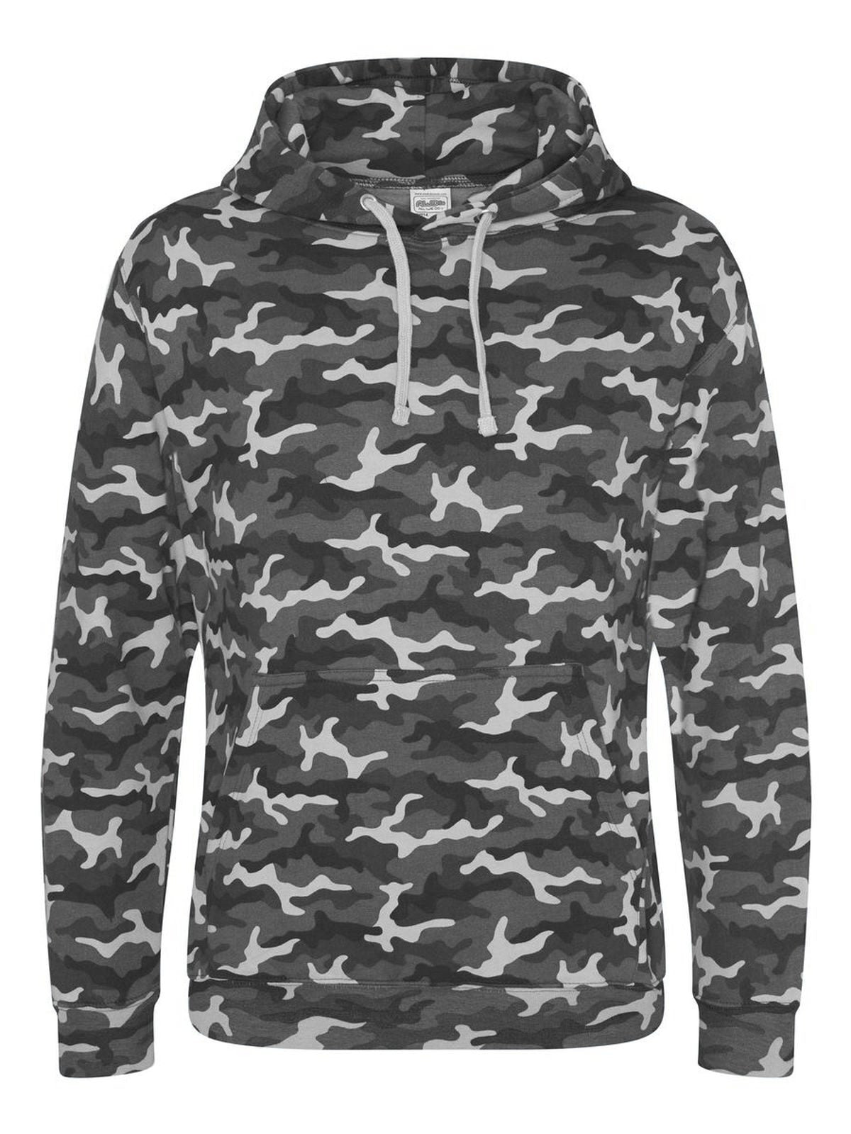 FELPA CON CAPPUCCIO KIDS CAMO HOODIE - AWDIS JUST HOODSNero Mimetico