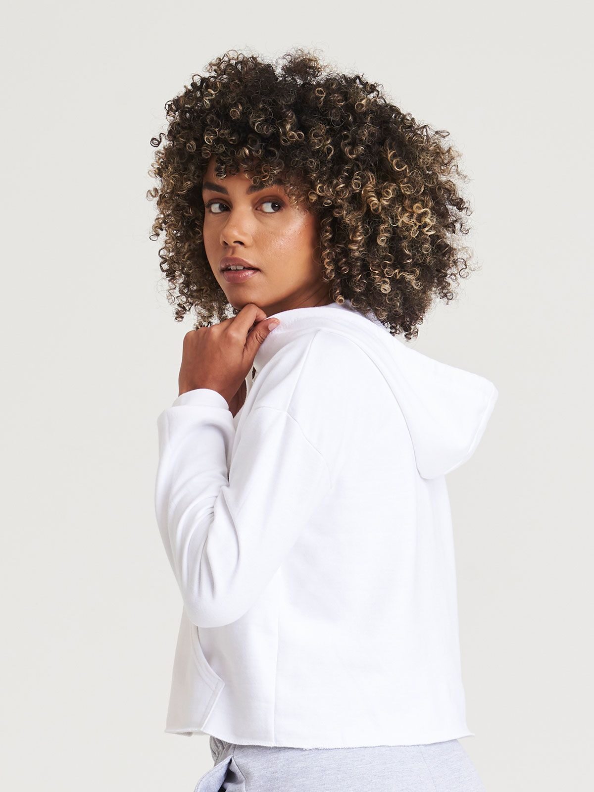 FELPA GIRLIE CROPPED HOODIE - AWDIS JUST HOODS fronte