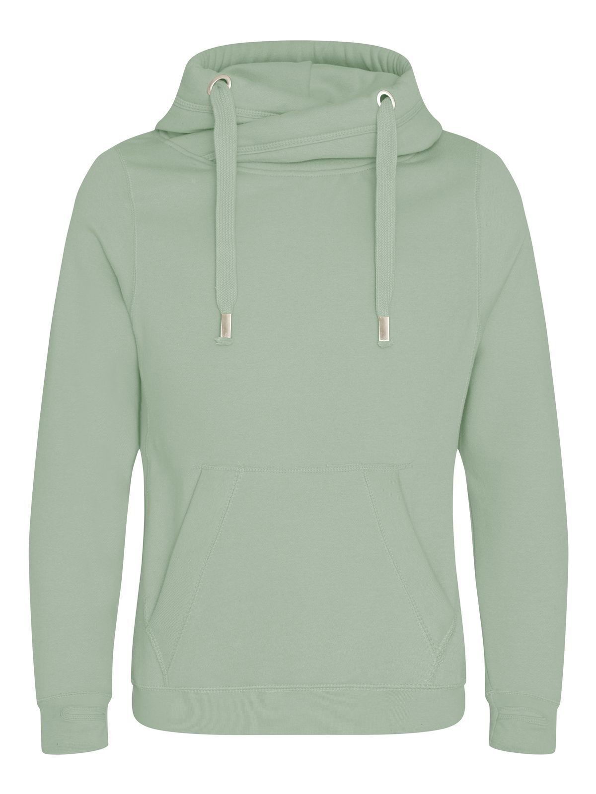 FELPA PESANTE CROSS NECK HOODIE - AWDIS JUST HOODSVerde Polveroso