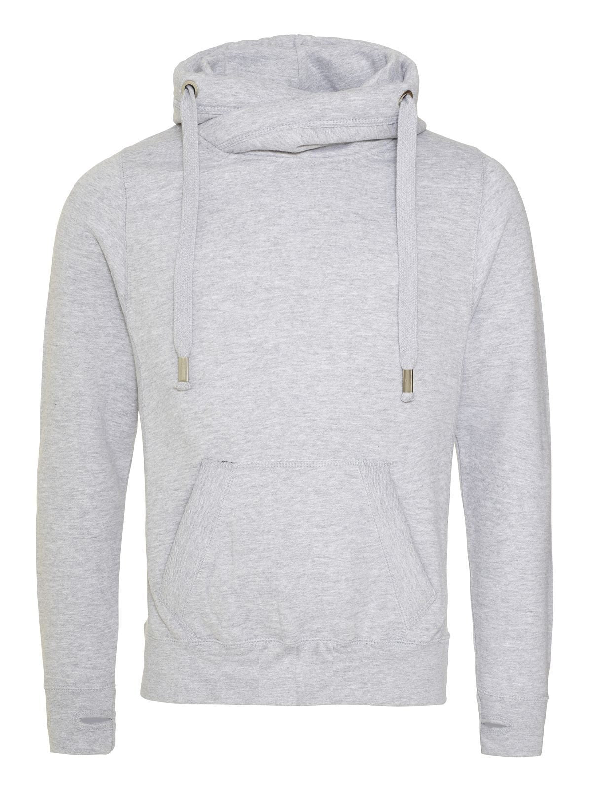 FELPA PESANTE CROSS NECK HOODIE - AWDIS JUST HOODSGrigio Melange